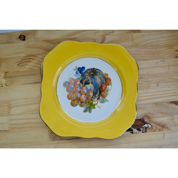 Vintage M&R France Hand-Painted Fruit Plates (Set of 7) - Picture 8 of 8